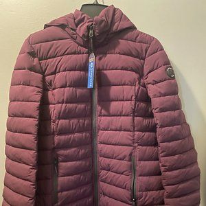Hooded Stretch Puffer Coat